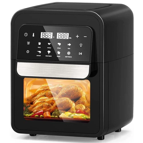 8-in-1 Air Fryer Oven 6.5 Quart 1400 W Electric Hot with Digital Touch Screen US