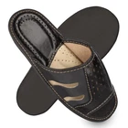 Men's leather slipper mules black gray open toe size 40-46 Filsko Rimini