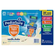 PediaSure OptiGRO Plus Kids Shake 8 fl oz., 24-count , Vanilla