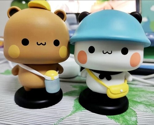 MITAO Sweet Lovely Panda Couple Bubu and Dudu Figure Deco Art Bear Toy Gift - 第 9/28 張圖片