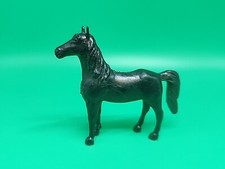 Vintage 60s 70s Tootsietoy Hong Kong Black Plastic Dime Store Horse Toy Figure