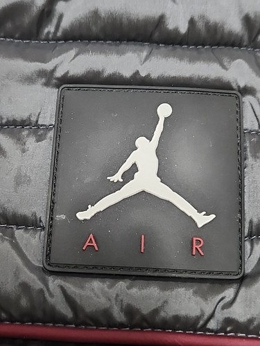 Nike Air Jordan Boys 10-12 Medium Winter Jacket Puffer Coat Black Red Jumpman - Picture 2 of 20