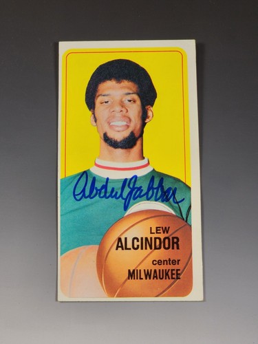Kareem Abdul-Jabbar Lew Alcindor 1970 Topps Signed Lakers FINE-INK AUTO