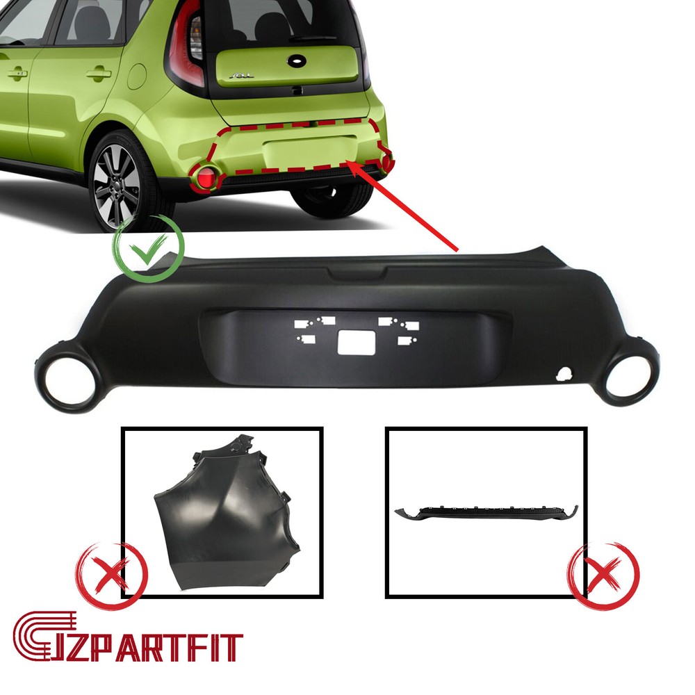 86611B2110 Rear Upper Bumper Cover Assembly For 2014 2015 2016 Kia Soul