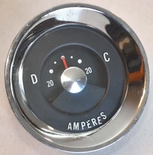 1960's Chris Craft Marine Amps Amperes Battery Charge Discharge Dash Gauge