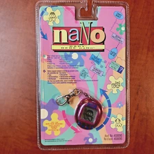 Rare 1997 Nano Baby (Purple) Digital Pet, Tamagotchi Style, Mint & Working