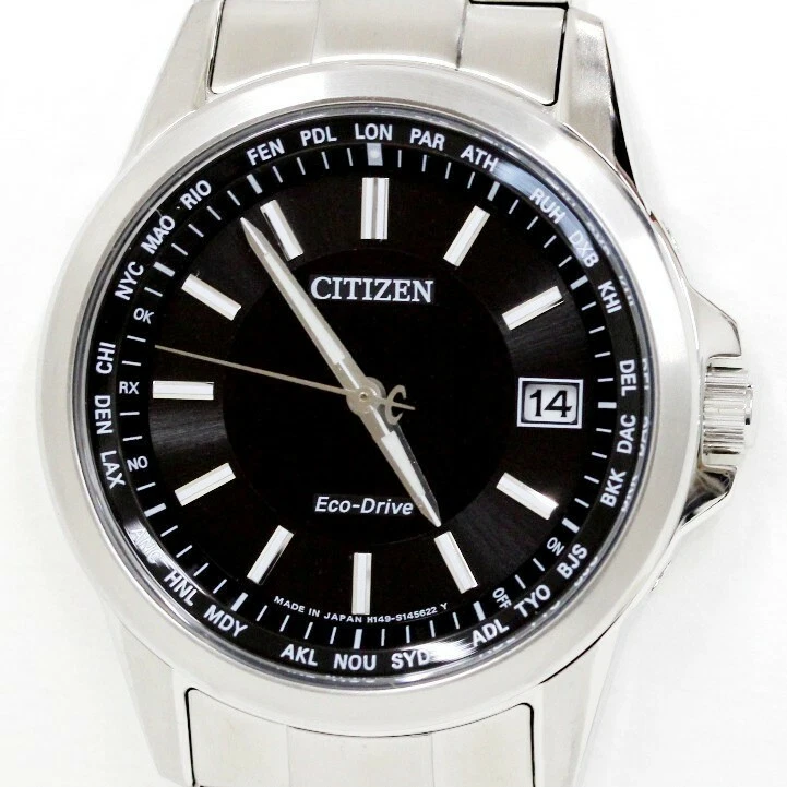 CITIZEN CB1090-59E Eco-Drive Direct Flight Solar Radio [Near Mint