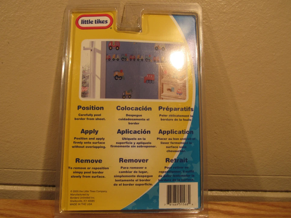 Little Tikes vehicle removeable wall border 5"x15', New - Image 4 of 4