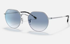 Ray-Ban Jack RB3565 Silver Frames With Clear Gradient Blue Lenses - RRP £164