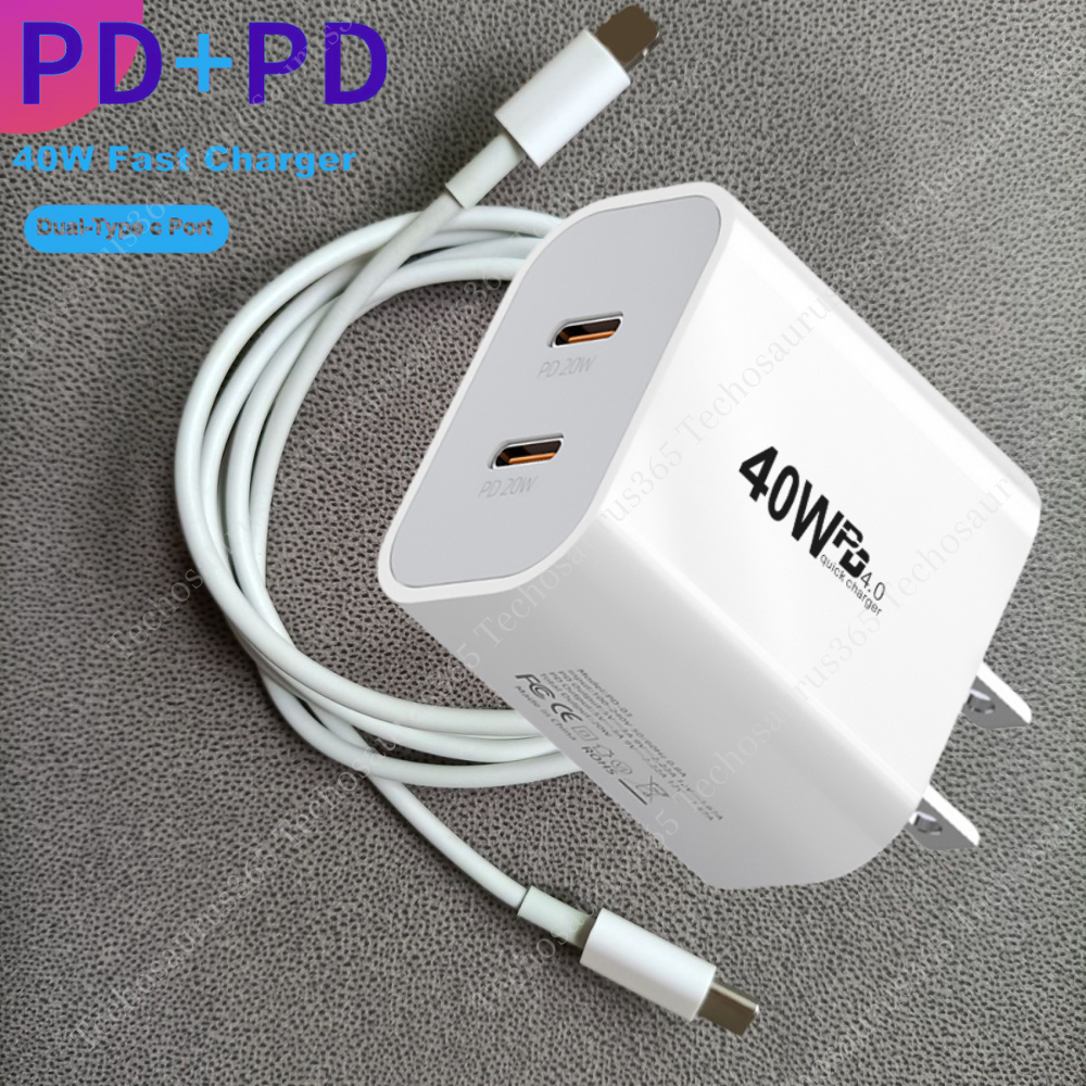 40W Fast Charger Block USB Type C Wall Power Adapter For iPhone 14 13 12 11 XR 8