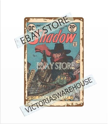 1973 The Shadow comic book ad metal tin sign unique wall decor - Picture 2 of 4