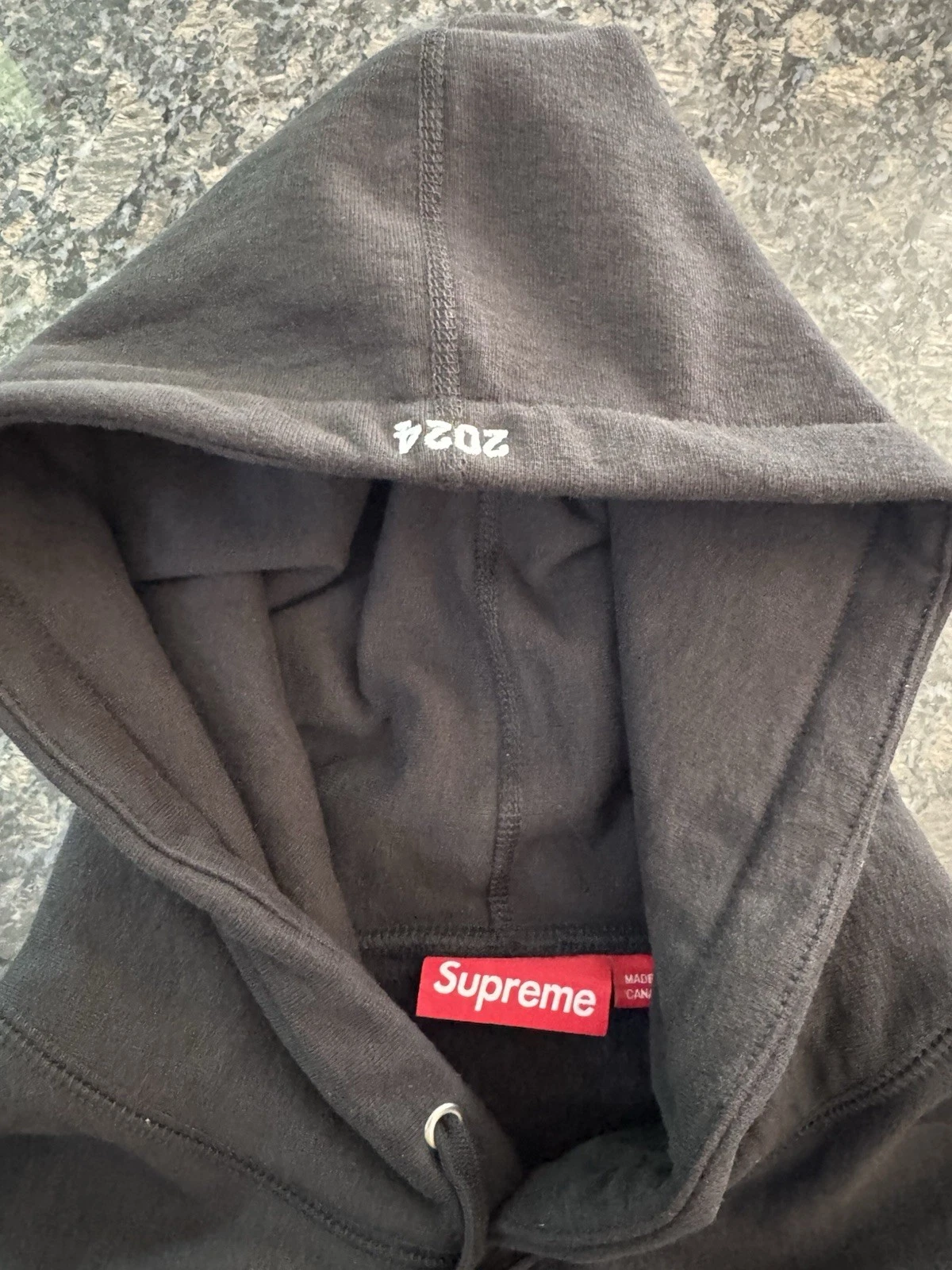 Felpa con cappuccio Supreme Box logo (FW24) NERA taglia L e XXL