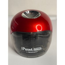 Westcott iPoint Ball Pencil Sharpener Red Automatic Electric Desk Top ~ Tested