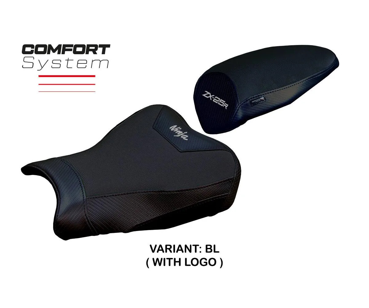 Seat cover Hermes Comfort Black + logo Tpz comp KAWASAKI NINJA ZX 25 R 2020 2026