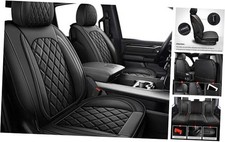 Truck Seat Cover for Dodge Ram, Waterproof Ram Seat FullSet  Curved Back  Black