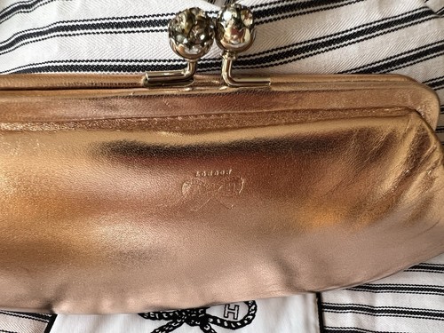 Rare Anya Hindmarch Gold Maud Clutch Bag. - Picture 5 of 7