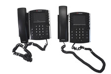 Lot of 2 Polycom VVX 410 Gigabit IP Phones USED Desktop Use Business Media Phone