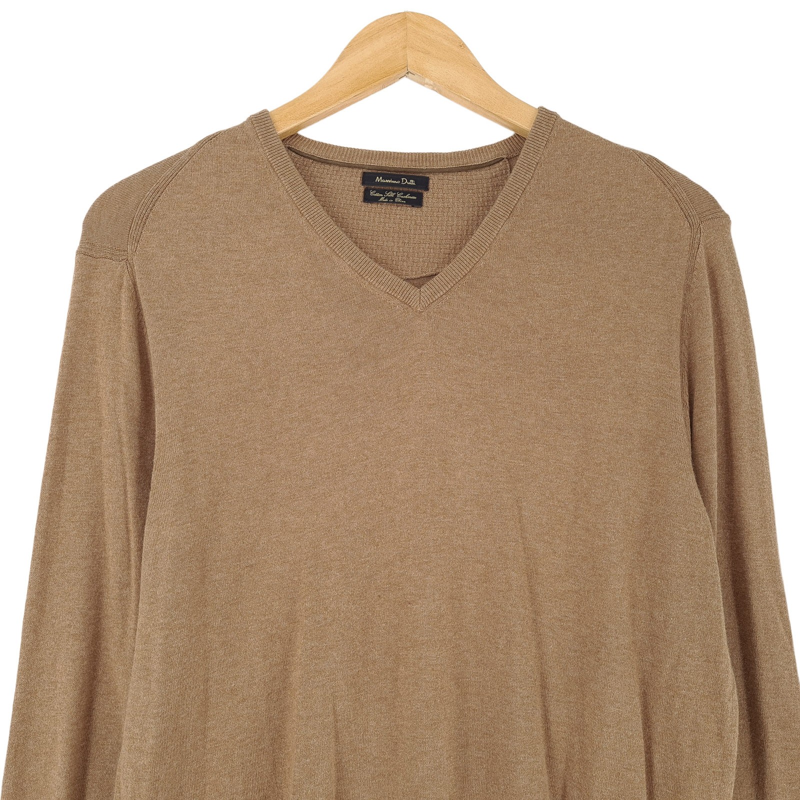 Massimo Dutti Vintage Sweater Brown Classic Knit Se7 Size M thumbnail 2