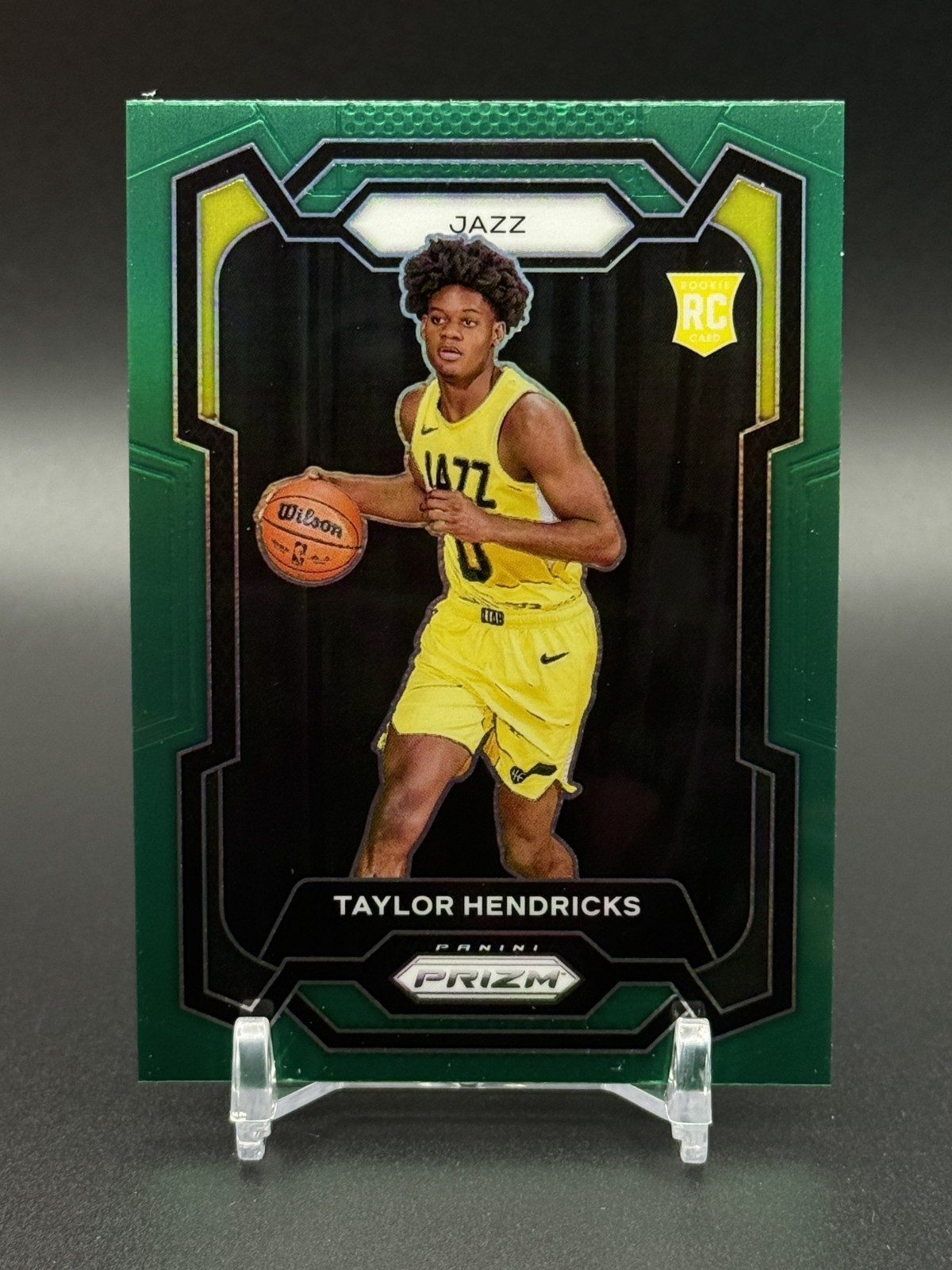 2023-24 Panini Prizm TAYLOR HENDRICKS Rookie #161 Green Prizm Jazz