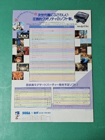 Flyer Sega Saturn Console SEGA Noember 1994 ly Appeared Pamphlet Catalog (1994)