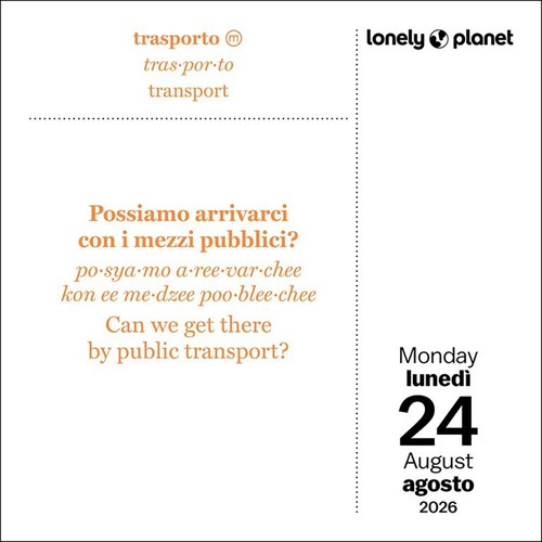 2026 Calendar Lonely Planet: Italian Daily Phrasebook Day-to-Day Boxed, Andrews  - Picture 4 of 5