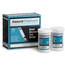 Assure Platinum Blood Glucose Diabetic Test Strips Never Expired 100 Ct
