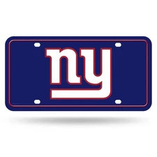 New York Giants Premium Metal Auto Tag License Plate, Primary Design, 6x12...