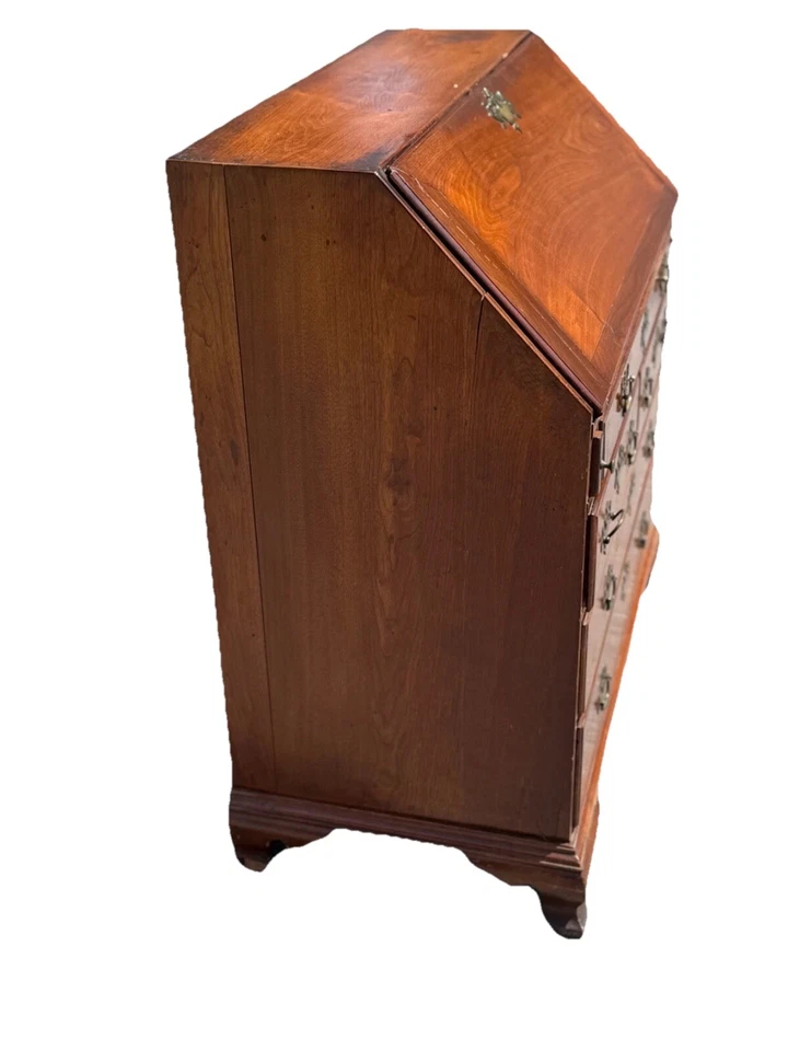 antiguo nogal Chippendale siglo XVIII inclinado recepción Chester PA 1770 secreto Foto 3 de 4