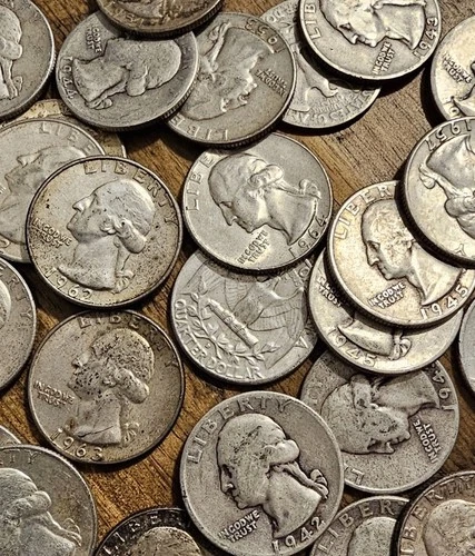 George Washington 90% Silver Circulated Quarters - 1 Roll (40 coins)   W1