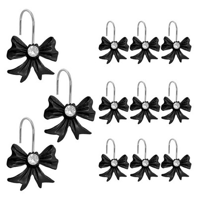 Cute Bow Knot Shower Curtain Hooks Rings, Modern Home Decorativ Rust Resistan...