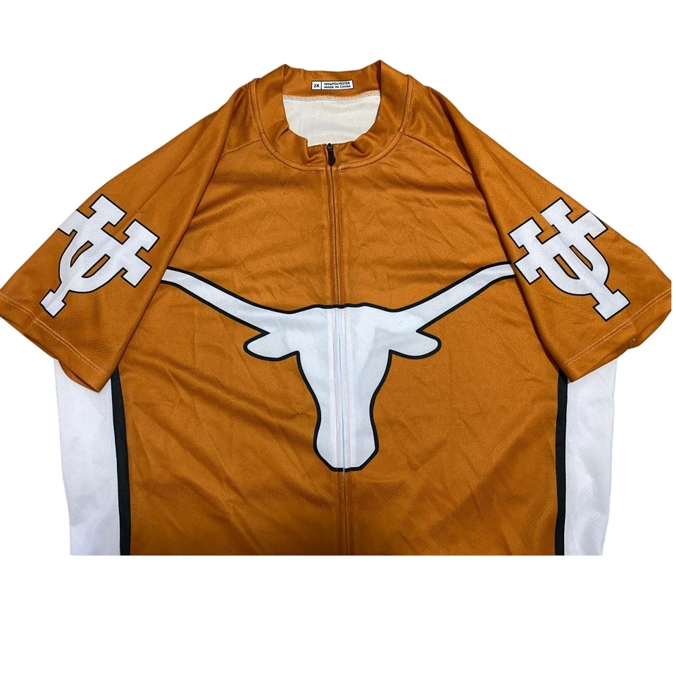 Texas Longhorns Cycling Jersey – Size XXL – Burnt Orange – White Longhorn Logo - Изображение 2 из 4
