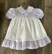 Purple Floral Mayfair Vintage Girls Dress 4T with Peter Pan Collar
