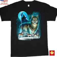 Trending big and tall t-shirt wolves wolf moon wolf shirt tee shirt tall shirts