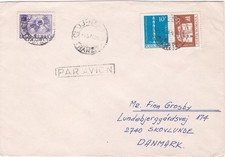 1974 Romania cover sent from Cluj-Napoca to Skovlunde Denmark