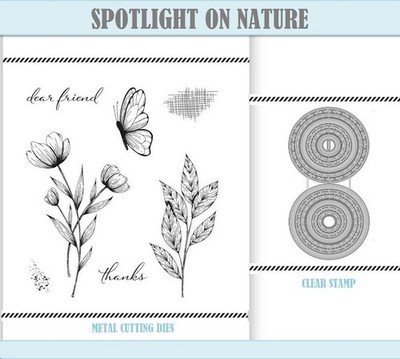 SPOTLIGHT ON NATURE Metal Cutting Dies Stamp Set Scrapbooking Cards Embossing