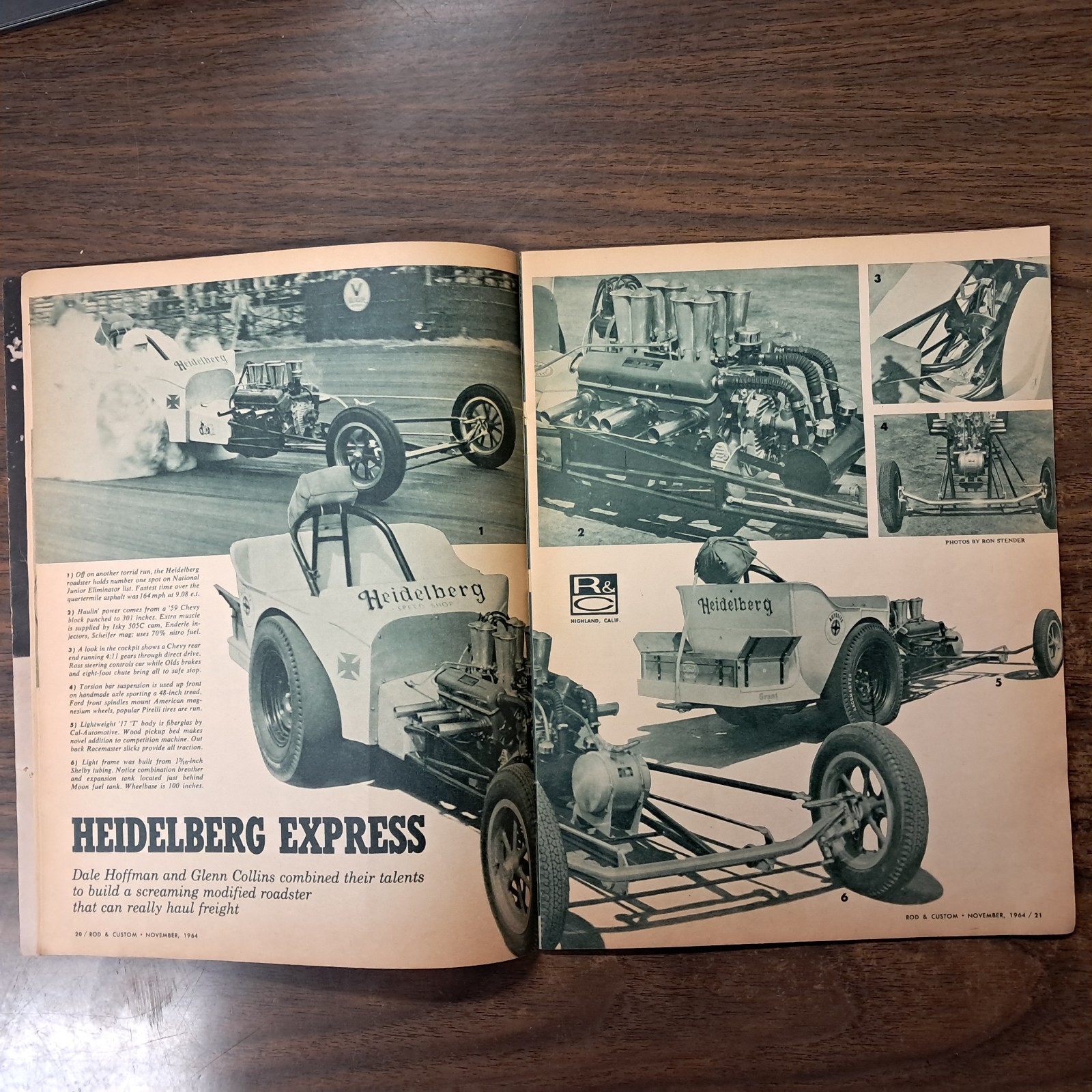 Nov. 1964 ROD & CUSTOM Surf Woody By Barris stamped Paid PX bought military base