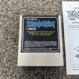 Atari  2600  Zaxxon   Game and Manual  Tested