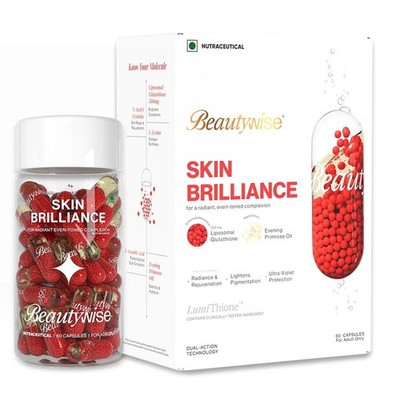 Beautywise Dual Action Skin Brilliance 4X Glutathione L-Lysine,Grape Seed & Vit