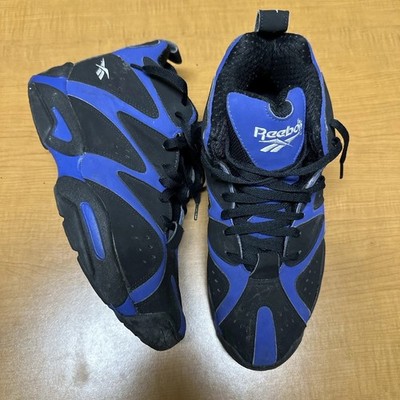 Reebok Kamikaze 1 Mid Black Blue Sneakers Shoes Men's VTG Vintage