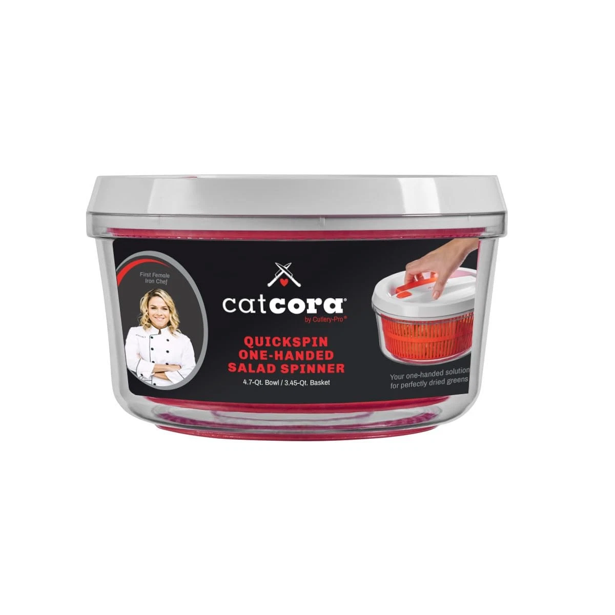CatCora Quickspin One-Handed Salad Spinner, Accelerated Pump-Action With Buil...
Opens in a new wind