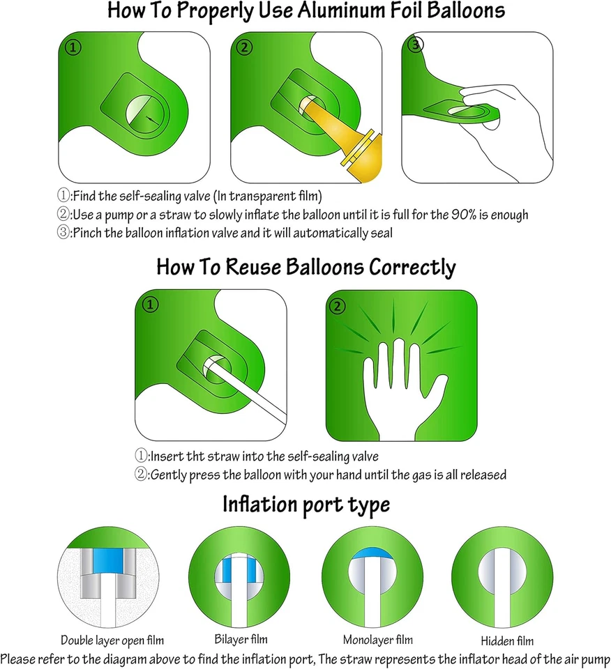 40-дюймовый большой зеленый цифровой воздушный шар номер гелиевая фольга полиэстер пленка джунгли - Изображение 3 из 4