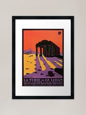 SYRIA and LEBANON Palmyra Le Temple Framed Wall Art Poster Canvas Print Picture