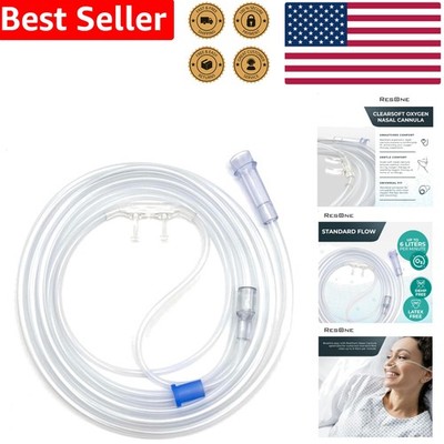 Adult Oxygen Nasal Cannula 2ft Soft Curved Prongs Crush Resistant Tubing Supply