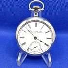 1895 Elgin Size 18s Grade 73 Model #5 Pocket Watch in Philly Silverode Case Runs
