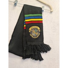 Harry Potter Hogwarts Scarf Black Red Blue Yellow Green Striped Fringe