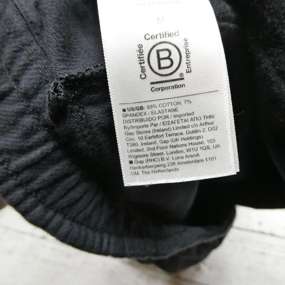 Athleta Shorts Womens Medium Black Cotton Stretch Drawstring Pockets Lounge - Image 3 of 4