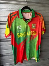 Bangladesh Cricket Jersey ICC World Cup Jersey 2014 Green Polo Shirt Sz 2XL