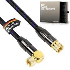 Cable audio pirates RG6 SAT / TV [5,0m 1-Pack] 1x 90° 2x apantallado 7 mm PR