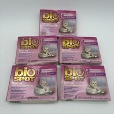 Bio Spot Spot On Flea Tick Control Lot Of 5 Cats 5 Lbs 3 Month Supply