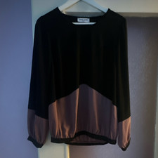 Pierre Cardin Damen Bluse M Schwarz/Violett B...